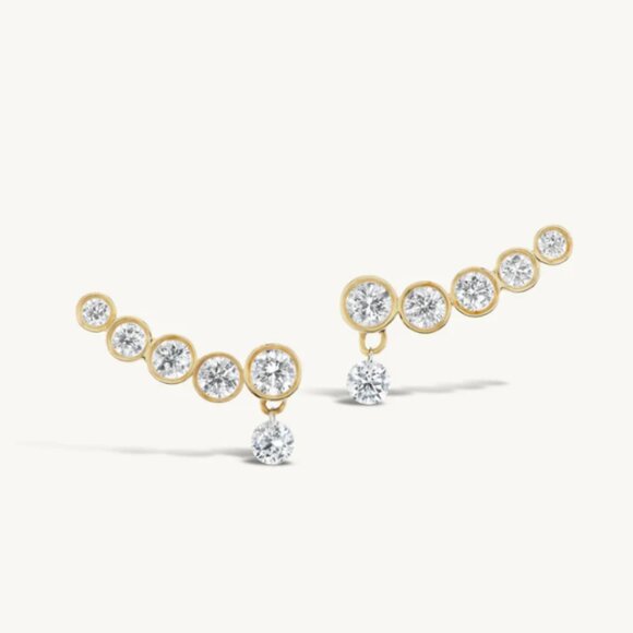 Sophie Ratner Graduating Climber with Hanging Pierced Diamond